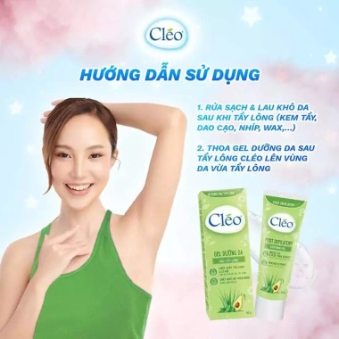 Gel Dưỡng Ẩm CLEO Post Depilatory Soothing Gel 50g - Làm Dịu Da, Giảm Đỏ Sau Tẩy Lông, Giá Ưu Đãi 69.000 VND 2