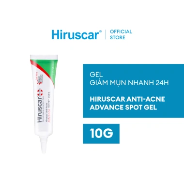 Gel giảm mụn nhanh 24h Hiruscar Anti Acne Advance Spot Gel 10g - Chỉ 162.000 VND