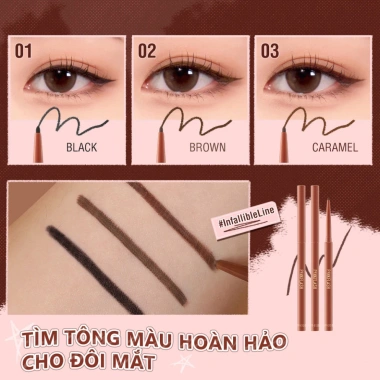 Gel kẻ mắt PINKFLASH E13 Rosslyn chính hãng - Chống thấm nước, lâu trôi 0.1g 5