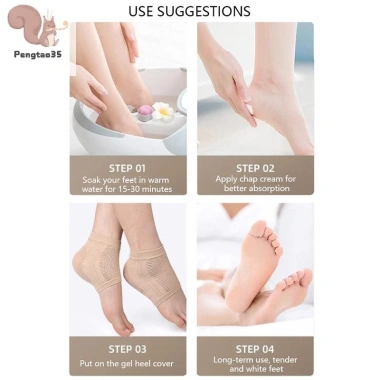 Gel Silicone Gót Bảo Vệ 1 Cặp Hỗ Trợ Plantar Fasciitis, Đệm Chăm Sóc Bàn Chân, Giá Ưu Đãi 51.624₫ 8