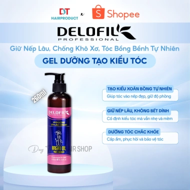 Gel Tạo Kiểu Tóc Xoăn DELOFIL 235ml - Giữ Nếp Lâu, Dưỡng Ẩm, Ngừa Khô Xơ, Tóc Bồng Bềnh