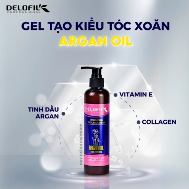Gel Tạo Kiểu Tóc Xoăn DELOFIL 235ml - Giữ Nếp Lâu, Dưỡng Ẩm, Ngừa Khô Xơ, Tóc Bồng Bềnh