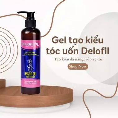 Gel Tạo Kiểu Tóc Xoăn DELOFIL 235ml - Giữ Nếp Lâu, Dưỡng Ẩm, Ngừa Khô Xơ, Tóc Bồng Bềnh