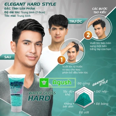 Gel vuốt tóc Gatsby 170g unisex – Thơm mềm, giữ nếp chắc, bóng mượt, công thức nước Hard 3