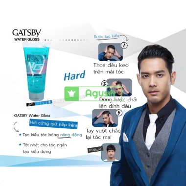 Gel vuốt tóc Gatsby 170g unisex – Thơm mềm, giữ nếp chắc, bóng mượt, công thức nước Hard 5