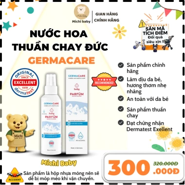 GermaCare Đức Nước Hoa Thuần Chay - Cấp ẩm da, Vitamin E, Đạt chứng nhận Dermatest, giá 255k 2