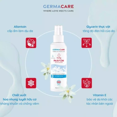 GermaCare Đức Nước Hoa Thuần Chay - Cấp ẩm da, Vitamin E, Đạt chứng nhận Dermatest, giá 255k 6