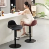 Ghế Bar Cao Cấp Điều Chỉnh Đệm Da Mềm Mại Chân Đế Vững Chắc Phù Hợp Quầy Bar và Nhà Bếp Hiện Đại 2