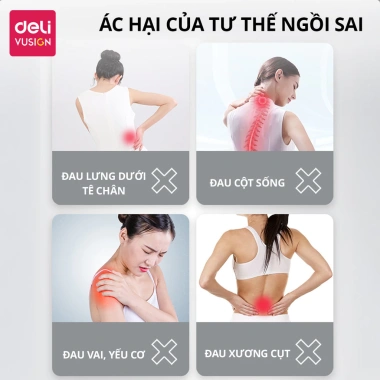 Ghế Bệt Tựa Lưng Deli Điều Chỉnh Tư Thế Ngồi Chống Gù Lưng 219.000 VND 3 Ghế Bệt Tựa Lưng Deli Điều Chỉnh Tư Thế Ngồi Chống Gù Lưng 219.000 VND 3
