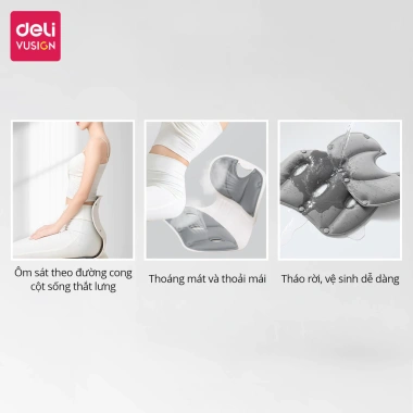 Ghế Bệt Tựa Lưng Deli Điều Chỉnh Tư Thế Ngồi Chống Gù Lưng 219.000 VND