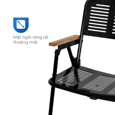 Ghế cà phê Beto CNC QUI PHÚC gấp gọn, di động, khung thép bền, chịu lực - 312.174₫