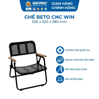 Ghế cà phê Beto CNC QUI PHÚC gấp gọn, di động, khung thép bền, chịu lực - 312.174₫