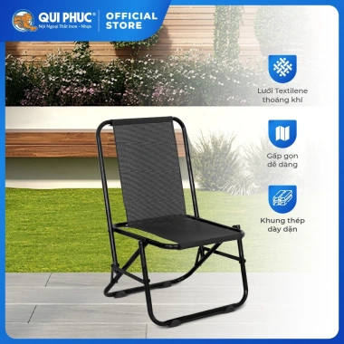 Ghế cà phê Win QUI PHÚC lưng lưới thấp, thoáng khí, thoải mái, gấp gọn tiện lợi