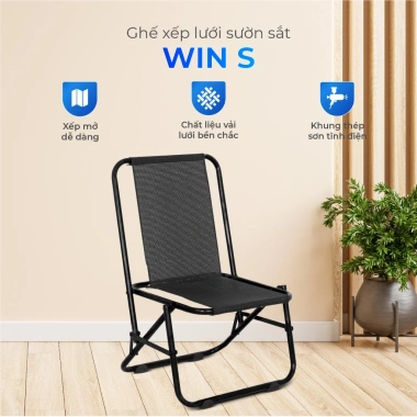 Ghế cà phê Win QUI PHÚC lưng lưới thấp, thoáng khí, thoải mái, gấp gọn tiện lợi 3 Ghế cà phê Win QUI PHÚC lưng lưới thấp, thoáng khí, thoải mái, gấp gọn tiện lợi 3