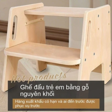 Ghế đẩu gỗ chắc chắn cho trẻ em - Ghế bước cầu thang, tăng chiều cao, gấp gọn, giá chỉ 399.000đ (giảm từ 506.730đ) 3