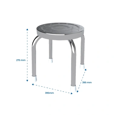 Ghế đẩu inox Dona S QUI PHÚC – inox sáng bóng, không gỉ, bền, tiện lợi, giảm giá 19%