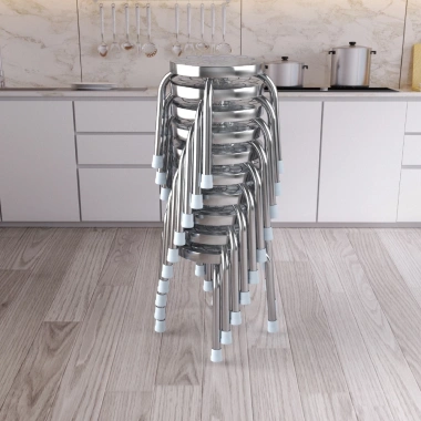 Ghế đẩu inox Dona S QUI PHÚC – inox sáng bóng, không gỉ, bền, tiện lợi, giảm giá 19%