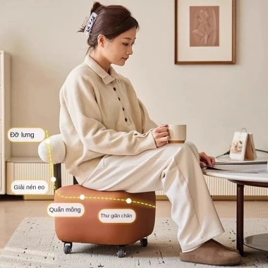 Ghế Đẩu Nhỏ Gỗ Nguyên Khối Retro Sang Trọng 360 Xoay - Giá 249.000đ 7