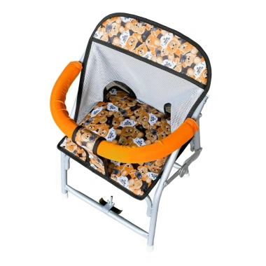 Ghế đi xe máy cho bé chân thấp xe số – Ghế sắt xếp sơn tĩnh điện 9‑4 tháng, giá 185.500₫