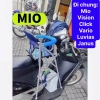 Ghế đi xe máy tay ga MIO - ghế ga xếp sắt sơn tĩnh điện, gấp gọn, an toàn, 205.100 VND 2