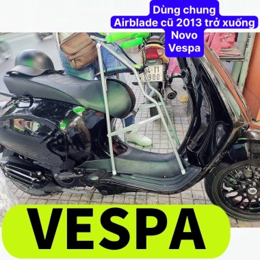 Ghế đi xe VESPA cho bé 9 tháng-4 tuổi, ga xếp sắt sơn tĩnh điện, gấp gọn, an toàn