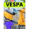 Ghế đi xe VESPA cho bé 9 tháng-4 tuổi, ga xếp sắt sơn tĩnh điện, gấp gọn, an toàn 3