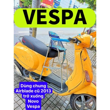 Ghế đi xe VESPA cho bé 9 tháng-4 tuổi, ga xếp sắt sơn tĩnh điện, gấp gọn, an toàn
