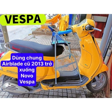 Ghế đi xe VESPA cho bé 9 tháng-4 tuổi, ga xếp sắt sơn tĩnh điện, gấp gọn, an toàn