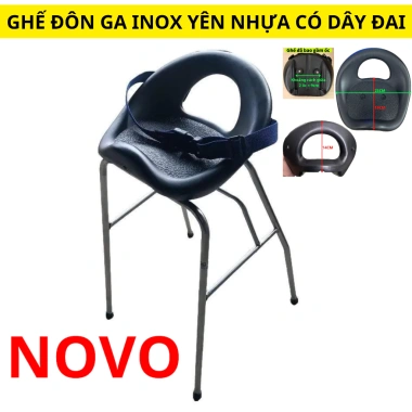 Ghế Đôn Ga Inox Yên Nhựa Có Dây Đai - Ghế Ngồi Xe Novo Giá 155.400 VND