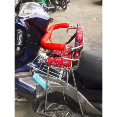 Ghế ga gấp inox an toàn cho bé - Tay ga vững chắc, tiện khi đi xe máy, giá 260.400đ 3