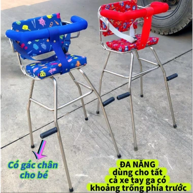 Ghế Ga Gập Inox Đa Năng An Toàn Cho Bé Khi Đi Xe Máy - Giá 260.400₫