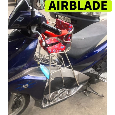 GHẾ GA GẬP VÒNG INOX cho Airblade PCX, Impulse, Freego - An toàn bé, giá chỉ 260k 2