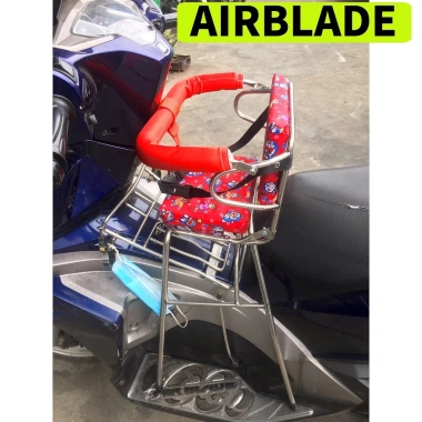 GHẾ GA GẬP VÒNG INOX cho Airblade PCX, Impulse, Freego - An toàn bé, giá chỉ 260k 4