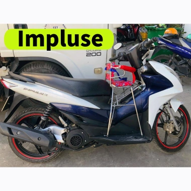 GHẾ GA GẬP VÒNG INOX cho Airblade PCX, Impulse, Freego - An toàn bé, giá chỉ 260k 7