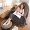 Ghế hơi tựa lưng bọc nhung cao cấp, mềm mại êm ái - mua ghế to tặng ghế tròn nhẹ 5