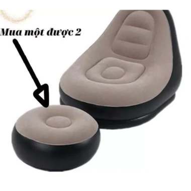 Ghế hơi tựa lưng bọc nhung cao cấp, mềm mại êm ái - mua ghế to tặng ghế tròn nhẹ