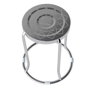 Ghế inox đôn Dona QUI PHÚC, sáng bóng, chịu lực tốt, xếp chồng tiện, chống trượt