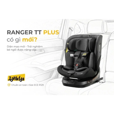 Ghế Ngồi Ôtô Cao Cấp RANGER TT Plus Jovikids - Xoay 360, i-Size ECE R129, 0-12 tuổi, Giá ưu đãi 5,360,000 VND