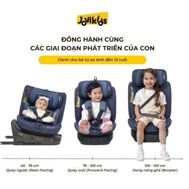 Ghế Ngồi Ôtô Cao Cấp RANGER TT Plus Jovikids - Xoay 360, i-Size ECE R129, 0-12 tuổi, Giá ưu đãi 5,360,000 VND