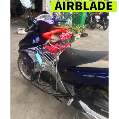 Ghế ngồi xe máy tay ga Airblade gập inox, vòng xe cho bé, phù hợp AB IMPLUSE FREEGO PCX, giá ưu đãi 260.400 VND
