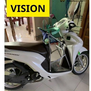 Ghế ngồi xe máy Vision - vòng an toàn, ghế ga xếp sắt sơn tĩnh điện, giá 190.450 VND