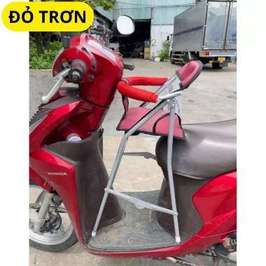 Ghế ngồi xe tay ga sắt sơn tĩnh điện xám có dây đai an toàn cho bé - 220.500đ