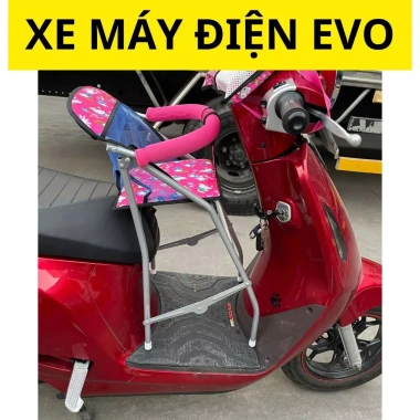 Ghế ngồi xe tay ga sắt sơn tĩnh điện xám có dây đai an toàn cho bé - 220.500đ