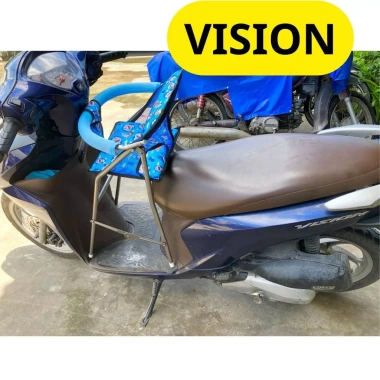 Ghế ngồi xe Vision Mio Click Vario Luvias Janus – Vòng an toàn, ghế ga Inox cao cấp, gập gọn tiện lợi, 265.300đ