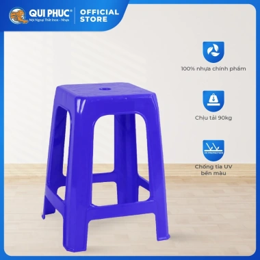 Ghế nhựa cao QUI PHÚC mặt vuông bông combo 4/6/10 ghế an toàn chắc chắn chống trượt tiện lợi giá ưu đãi 209.920₫