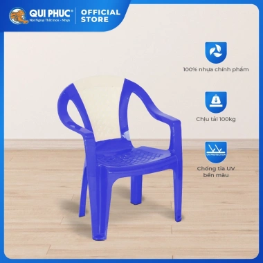 Ghế nhựa tựa lưng QUI PHÚC combo 4-6-10, lưng mây, chống trượt, thoải mái giá 419.840₫