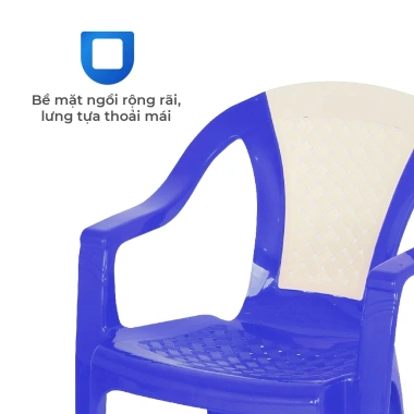 Ghế nhựa tựa lưng QUI PHÚC combo 4-6-10, lưng mây, chống trượt, thoải mái giá 419.840₫