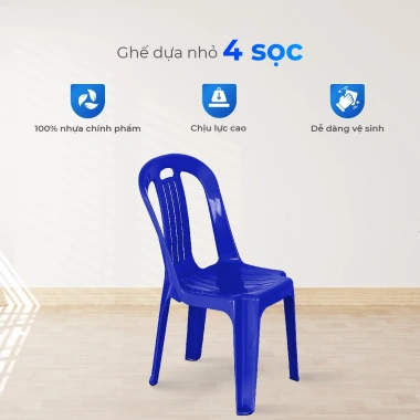Ghế nhựa tựa lưng QUI PHÚC size nhỏ, lưng sọc, chắc chắn, combo 4 6 10 cho gia đình và quán ăn - Giá 229.600 VND 3 Ghế nhựa tựa lưng QUI PHÚC size nhỏ, lưng sọc, chắc chắn, combo 4 6 10 cho gia đình và quán ăn - Giá 229.600 VND 3