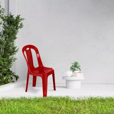 Ghế nhựa tựa lưng QUI PHÚC size nhỏ, lưng sọc, chắc chắn, combo 4 6 10 cho gia đình và quán ăn - Giá 229.600 VND