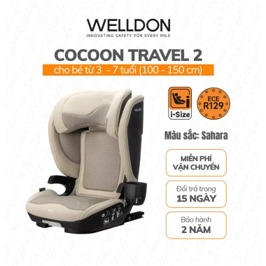 Ghế Ô Tô Trẻ Em Welldon Cocoon i-Size R129 3-12 tuổi Giá ưu đãi 4,95 triệu 2